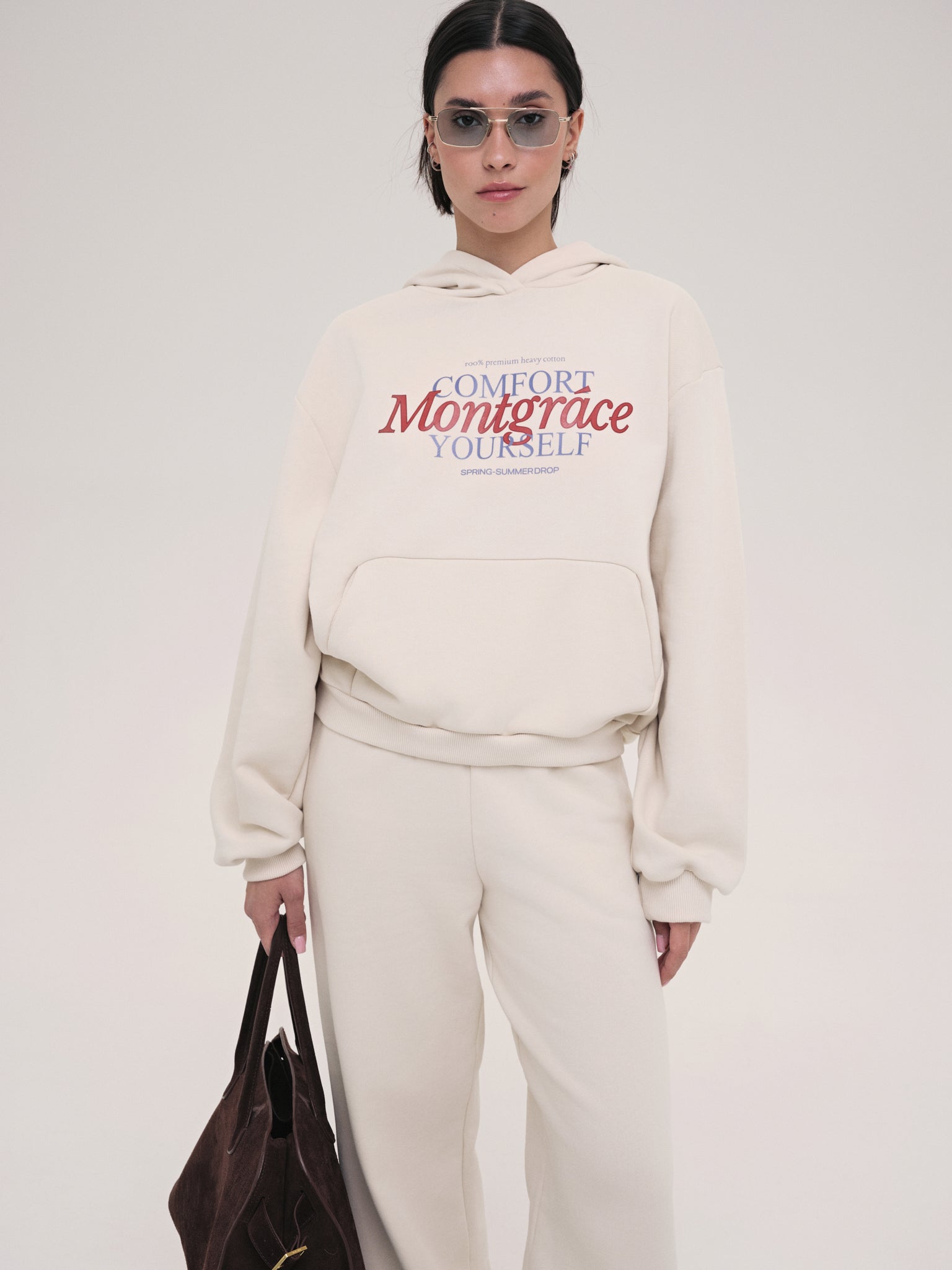 Hoodie Monica / Porcelain Cloud / Print