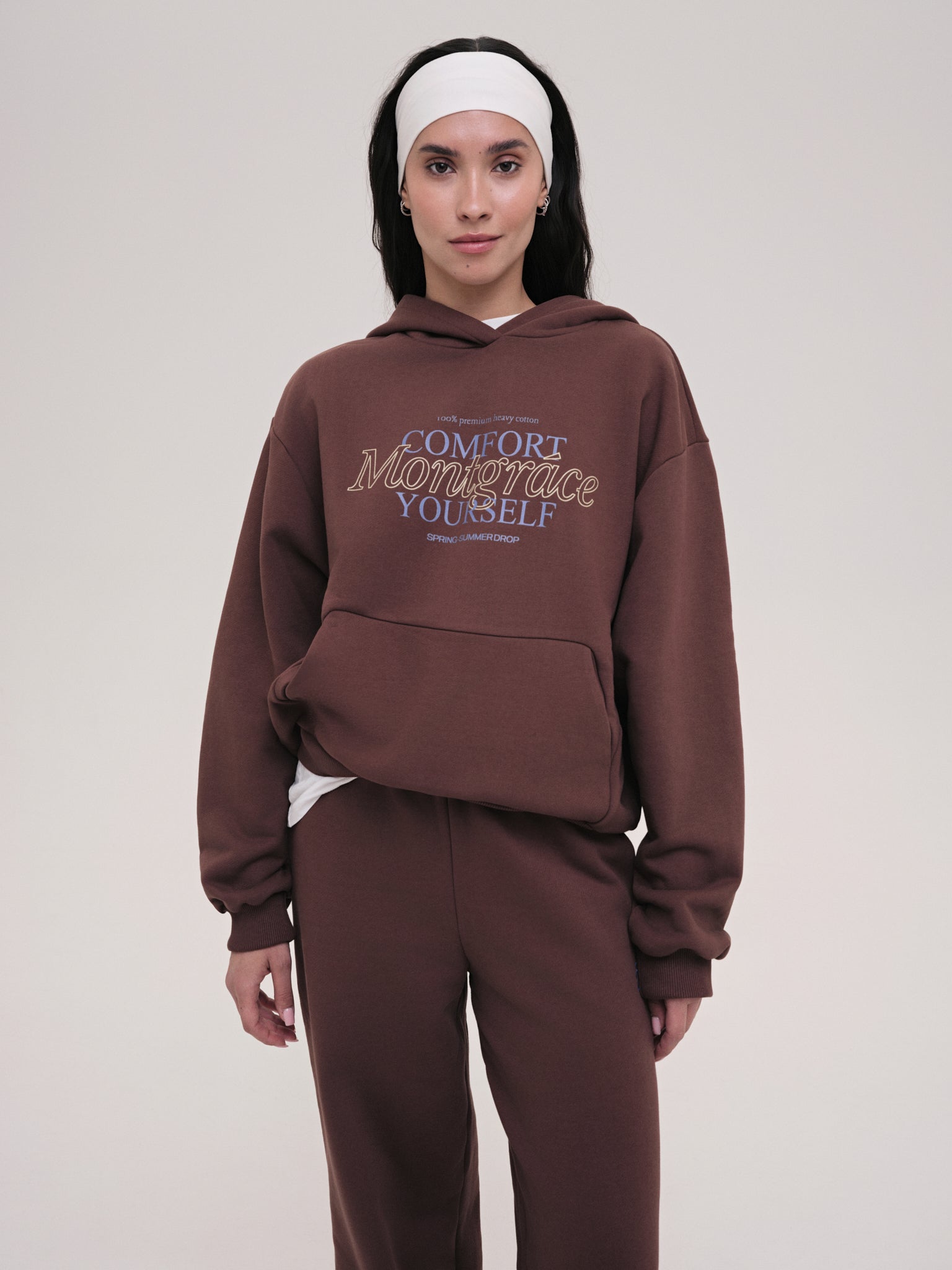 Hoodie Monica / Cocoa Fade / Print