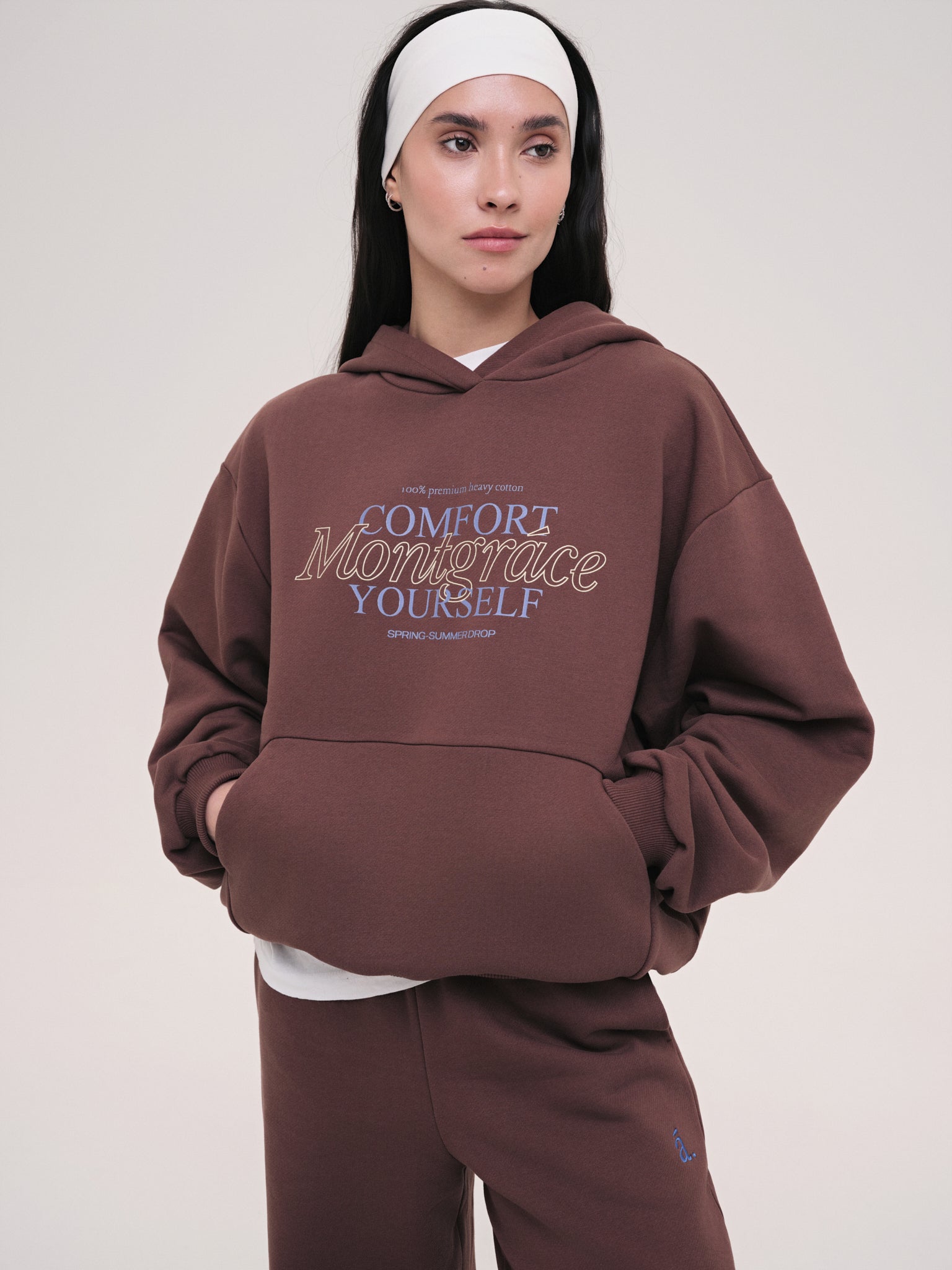 Hoodie Monica / Cocoa Fade / Print