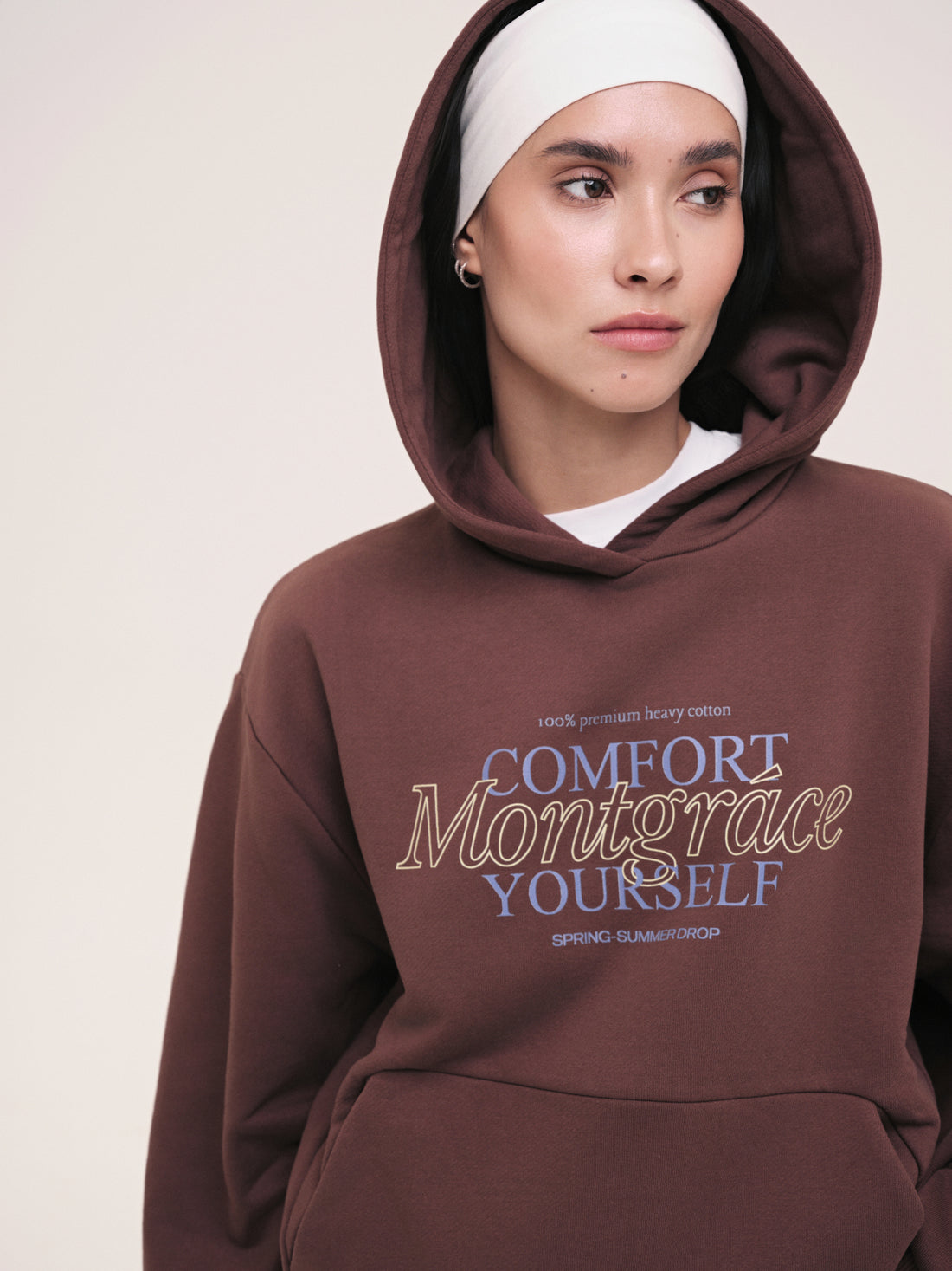 Hoodie Monica / Cocoa Fade / Print