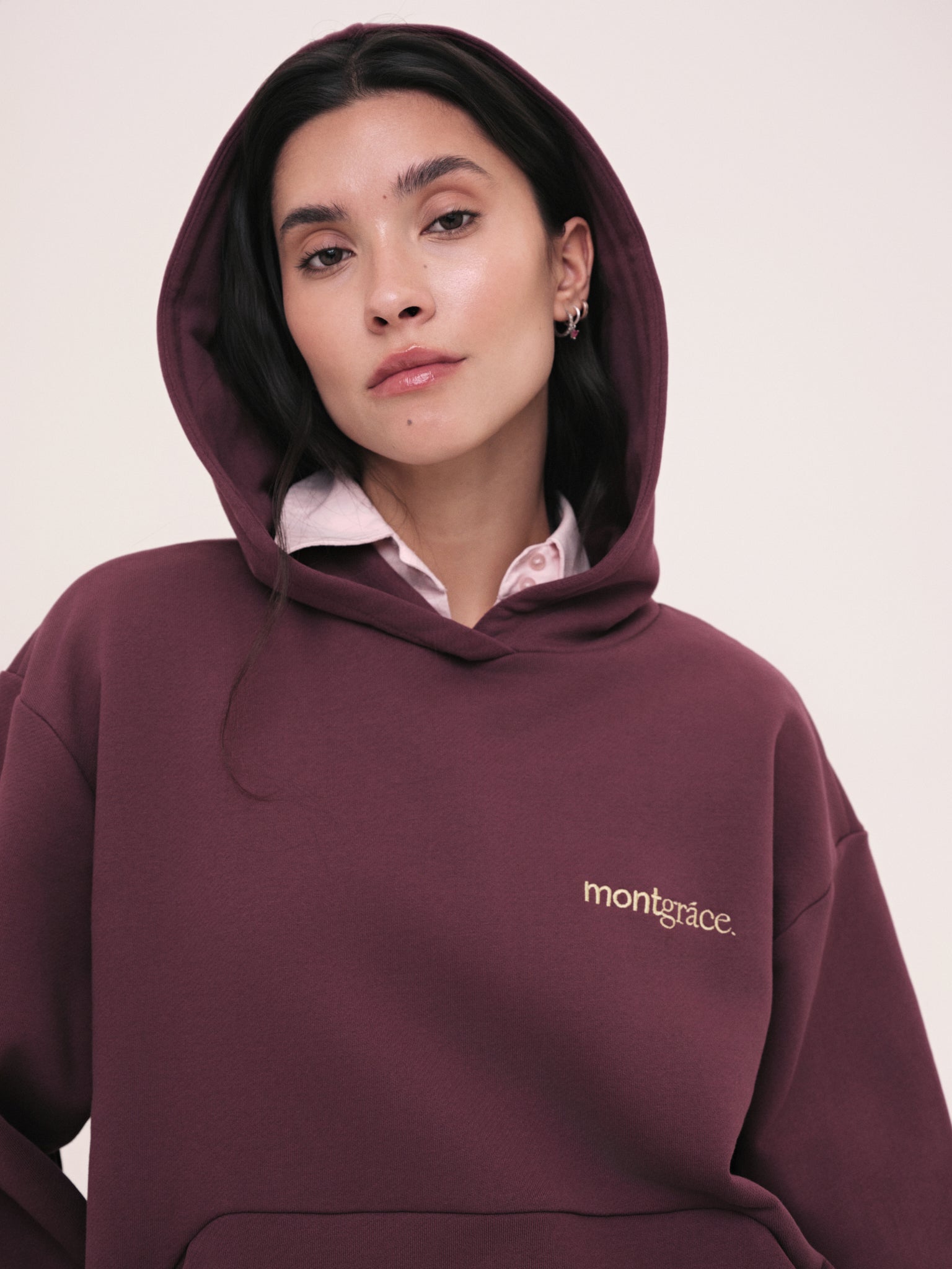 Hoodie Monica / Nightshade / Embroidery