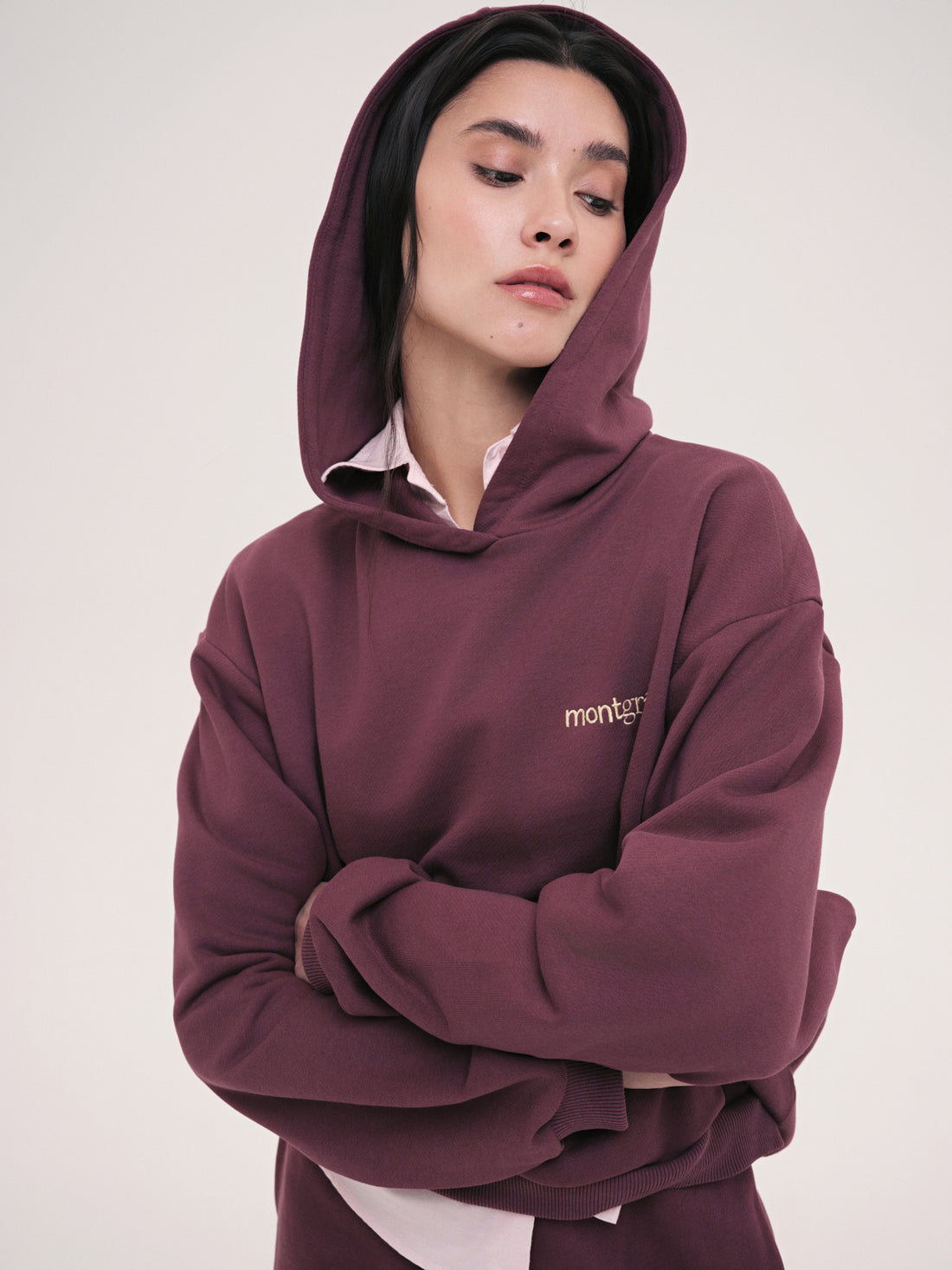 Hoodie Monica / Nightshade / Embroidery