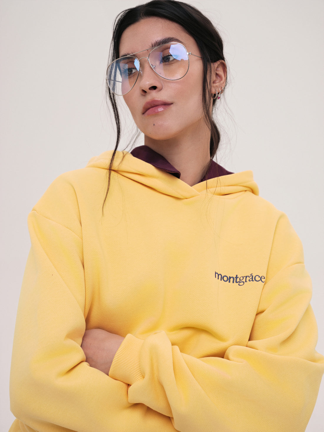 Hoodie Monica / Walkman Yellow / Embroidery