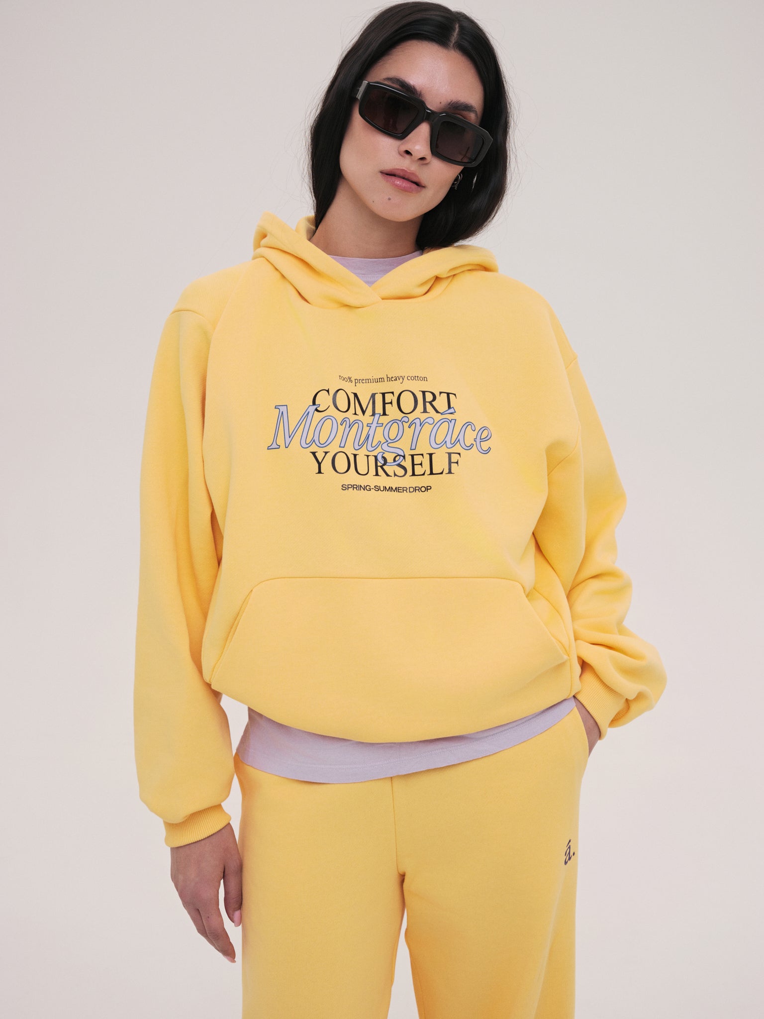 Hoodie Monica / Walkman Yellow / Print