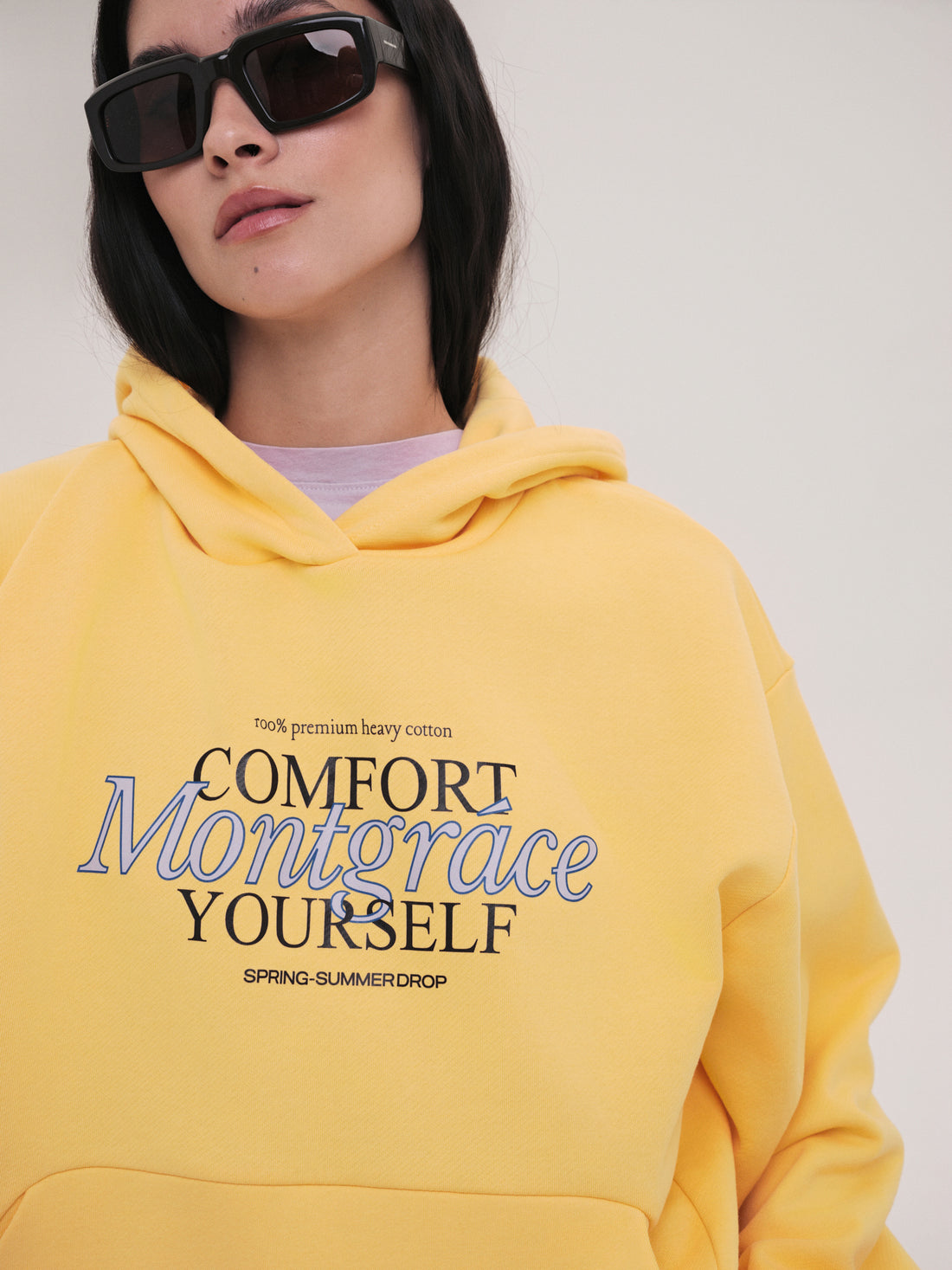 Hoodie Monica / Walkman Yellow / Print